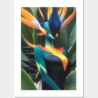 Tropical bird of paradise Posters and Art